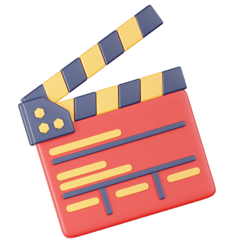 Clapper Box 3d illustration png