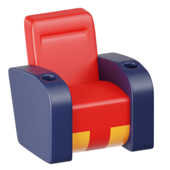 Cinema Chair 3d illustration png