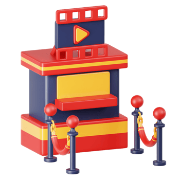 Ticket Office 3d illustration png