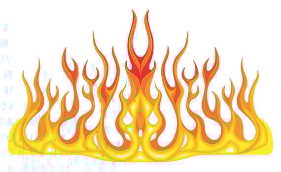 Vehicle graphics. Hot rod racing flame, Graffiti car decal. Vinyl ready on the hood of a car vector