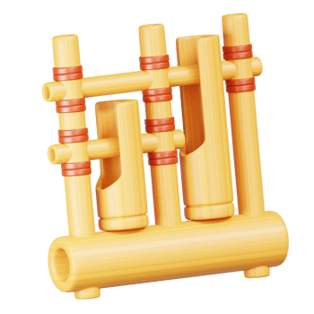 Angklung 3d illustration png