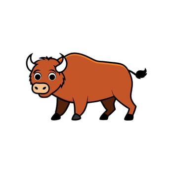Bigmouth Buffalo walks icon illustration vector