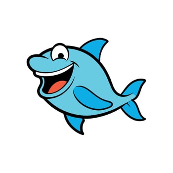 Bitterling fish laughs icon illustration vector