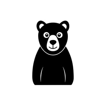 Black Bear stands icon illustration vector
