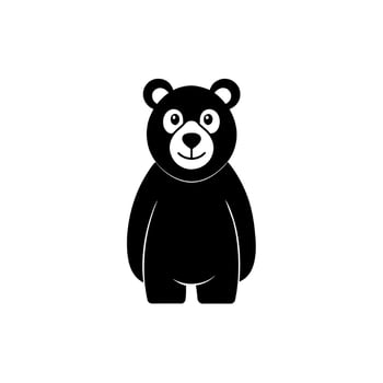 Black Bear goes icon illustration vector