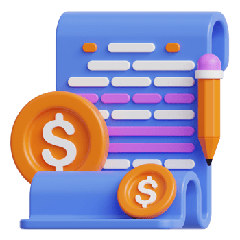 Paid Articles 3d illustration png