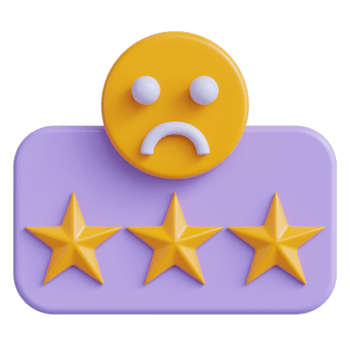 Bad Review 3d illustration png