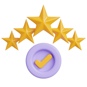 Rating Stars 3d illustration png