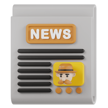 Newspaper 3d illustration png