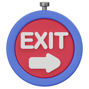 Exit Sign 3d illustration png