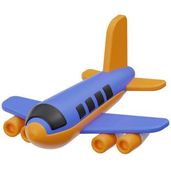 Plane Flight 3d illustration png