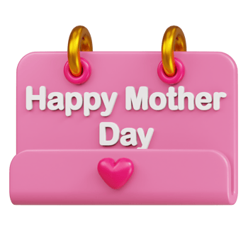 Mother Day Card 3d illustration png