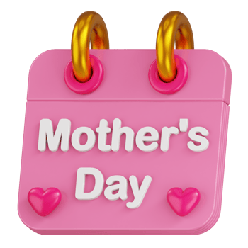 Mother Day Calender 3d illustration png