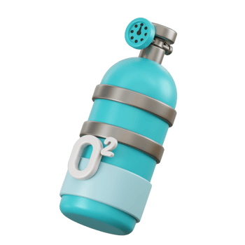 Oxygen 3d illustration png
