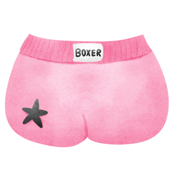 a boxer shorts with a star on it png