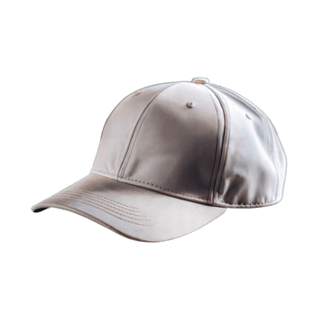 Plain white baseball cap on a transparent background png