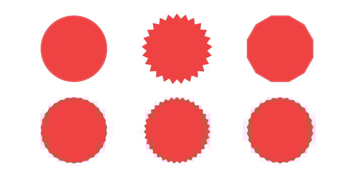Collection of Red Labels Sale or Discount Sticker. vector