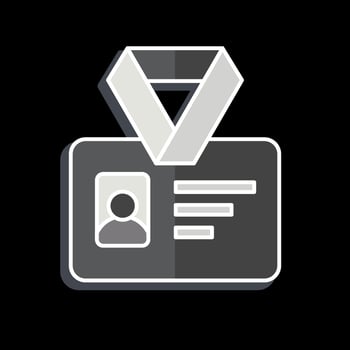 Icon ID Card. related to Office symbol. glossy style. simple design illustration vector