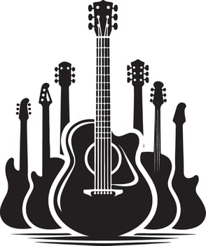 Guitar Silhouette illustration vector