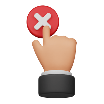 click cross button 3d icon png