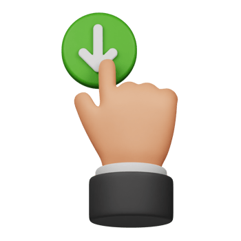Click download button 3d icon png