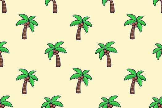Seamless pattern of palm trees. vector