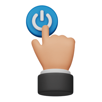 click power button 3d icon png