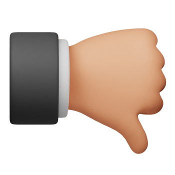 thumbs down 3d icon png