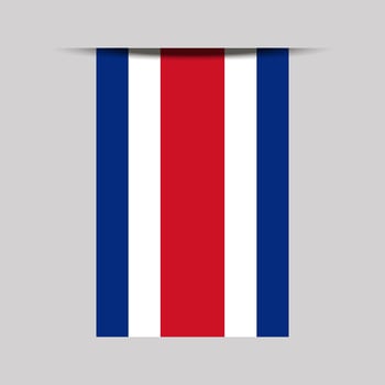Costa Rica Banner Flag Illustration vector