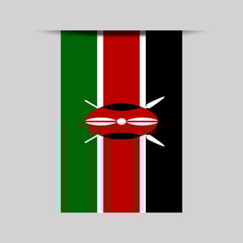 Kenya Banner Flag Illustration vector