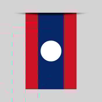 Laos Banner Flag Illustration vector