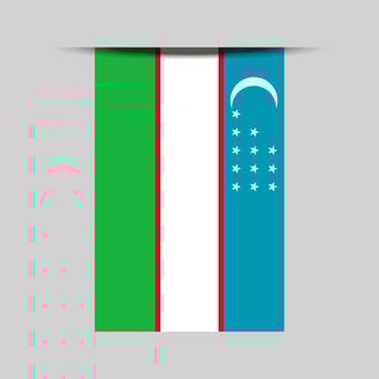Uzbekistan Banner Flag Illustration vector