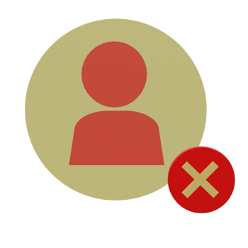 3 D illustration of delete account icon png