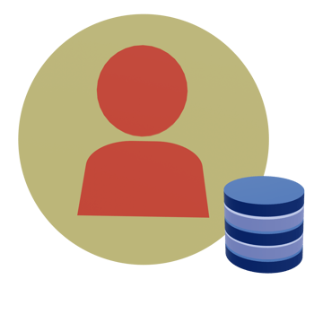 3 D illustration of data account icon png