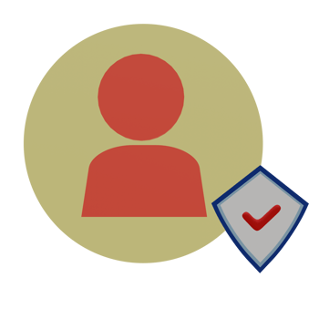 3 D illustration of security account icon png