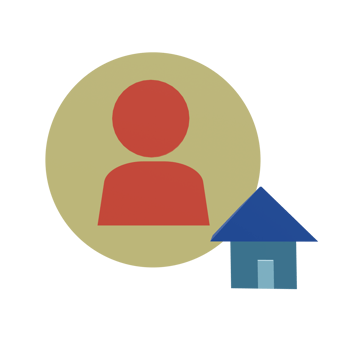 3 D illustration of home account icon png