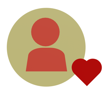 3 D illustration of heart account icon png