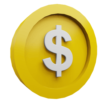 3 D illustration of dollar icon png