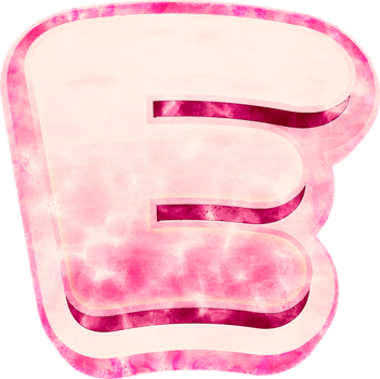 Pink Watercolor Letter E Typography png