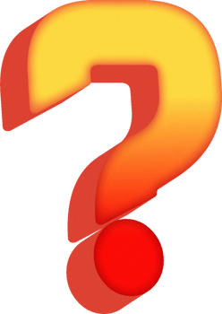 question mark, 3D Bold Orange Alphabet Letter png