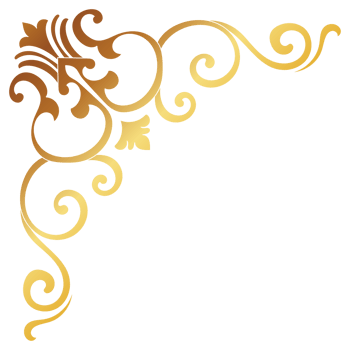 Gold vintage baroque corner ornament retro pattern antique style acanthus. Decorative design filigree calligraphy. You can use for wedding decoration of greeting card and laser cutting. png