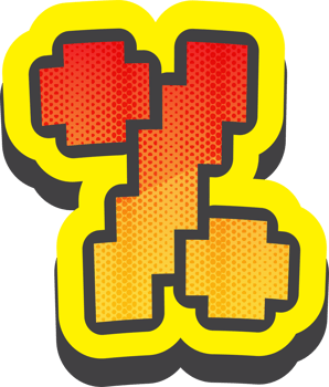 Percent, Pixel Comic Alphabet png