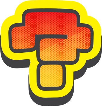 Question mark, Pixel Comic Alphabet png