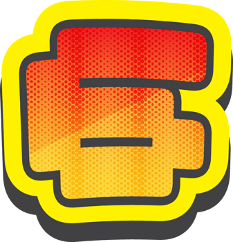 Number 6, Pixel Comic Alphabet png