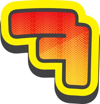 Number 7, Pixel Comic Alphabet png