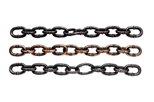 Long Horizontal Metal Chain on transparent png