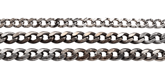 Metal Chain Border Set Isolated png