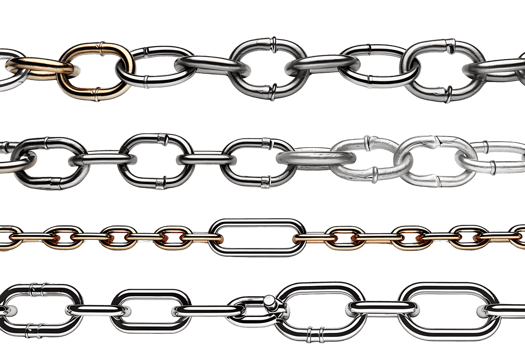 Metal Chain Set on transparent Background png