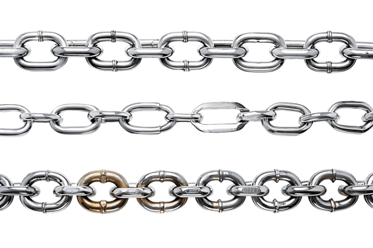 Long Metal Chain Border on transparent png