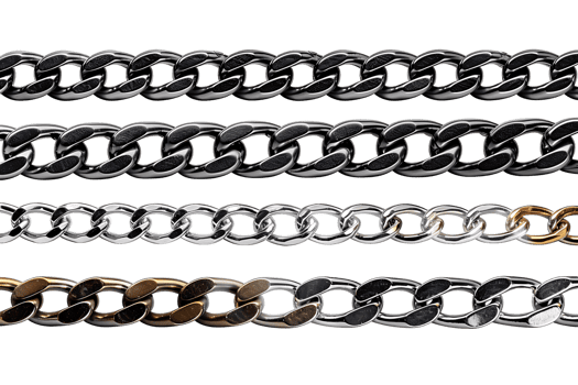 Set of Long Metal Chain Borders png